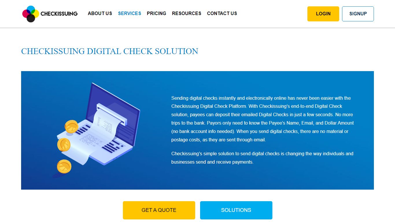 Send Digital Checks - Digital Check Payment Platform | CheckIssuing